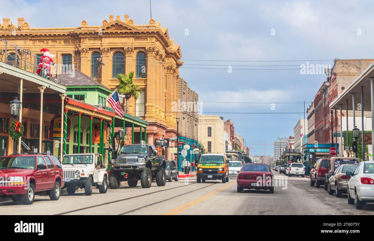 Galveston Texas sur Galveston Island.. Banque D'Images