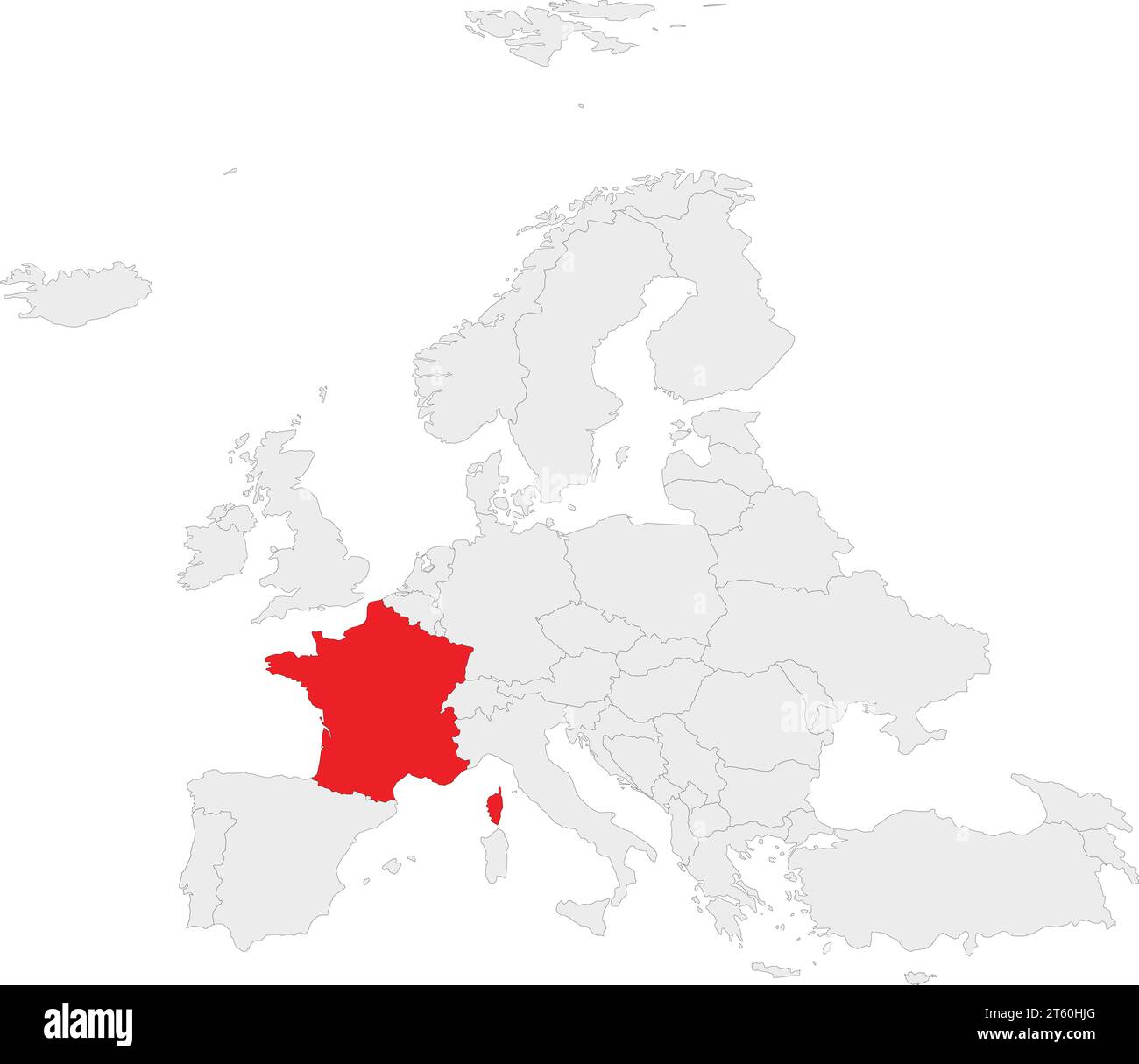 Carte de localisation de la RÉPUBLIQUE DE FRANCE, EUROPE Illustration de Vecteur