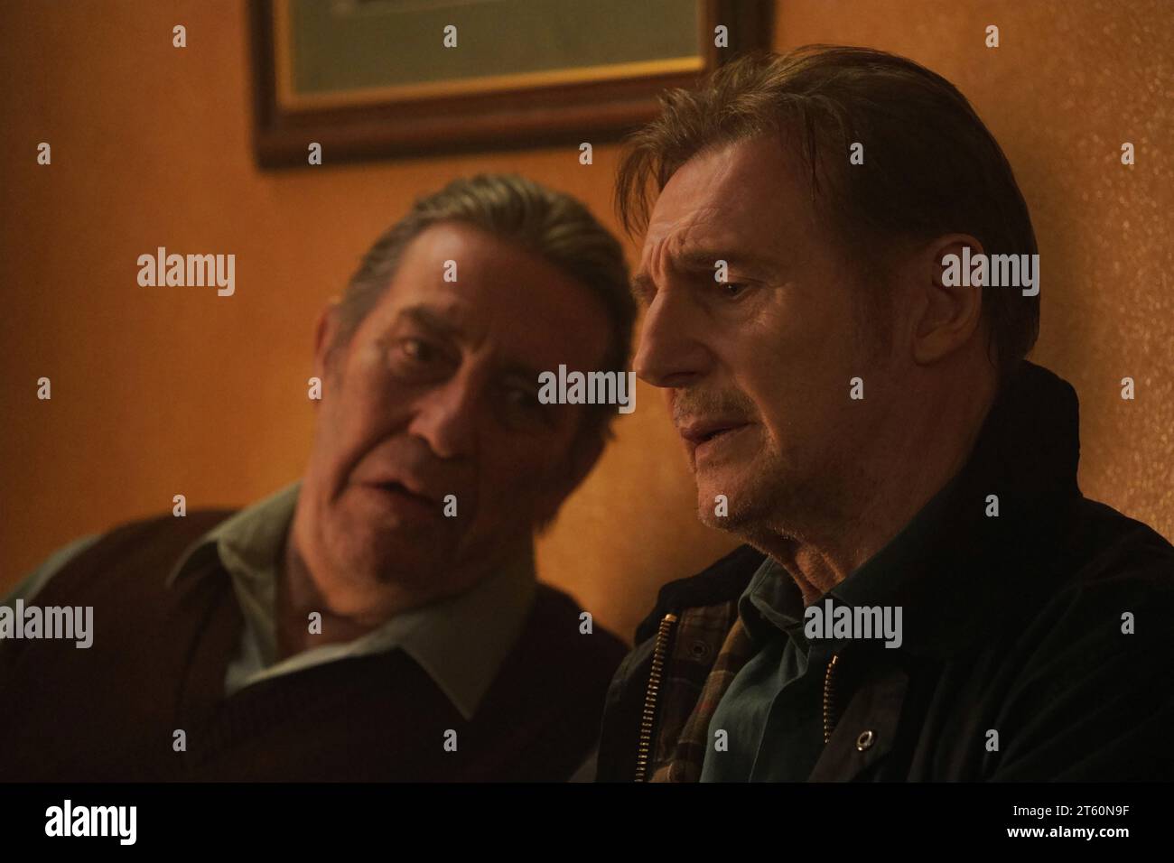 Au pays des Saints et des pécheurs Ciaran Hinds & Liam Neeson Banque D'Images