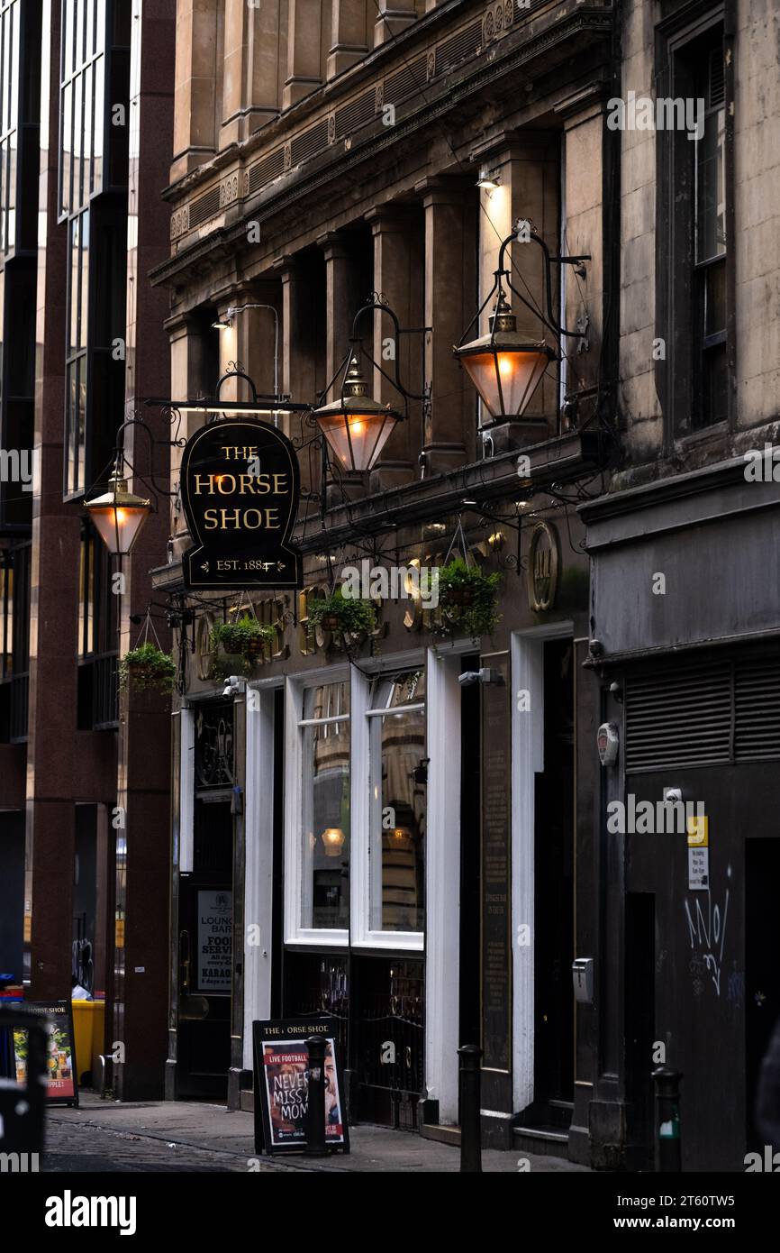 The Horseshoe Bar, Drury Street, Glasgow, Écosse, Royaume-Uni Banque D'Images