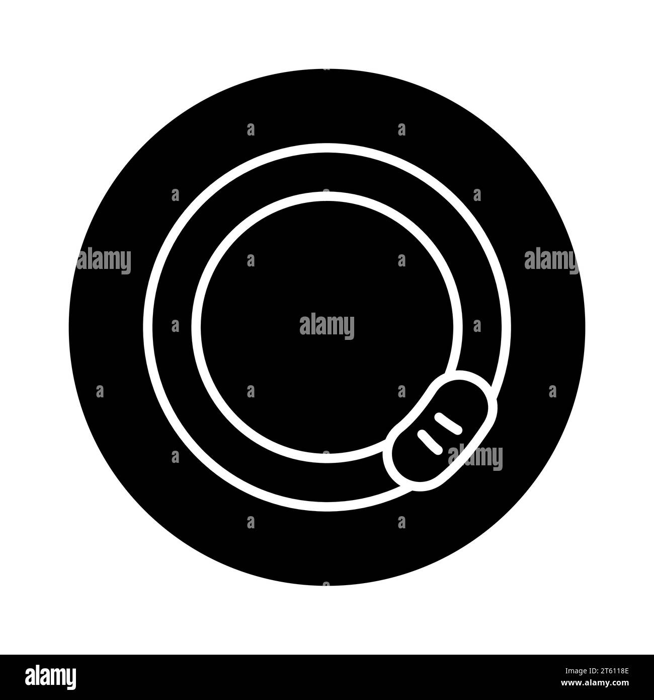 La lampe est une icône de ligne noire fluorescente. Pictogramme pour page Web, application mobile, Promo. Illustration de Vecteur