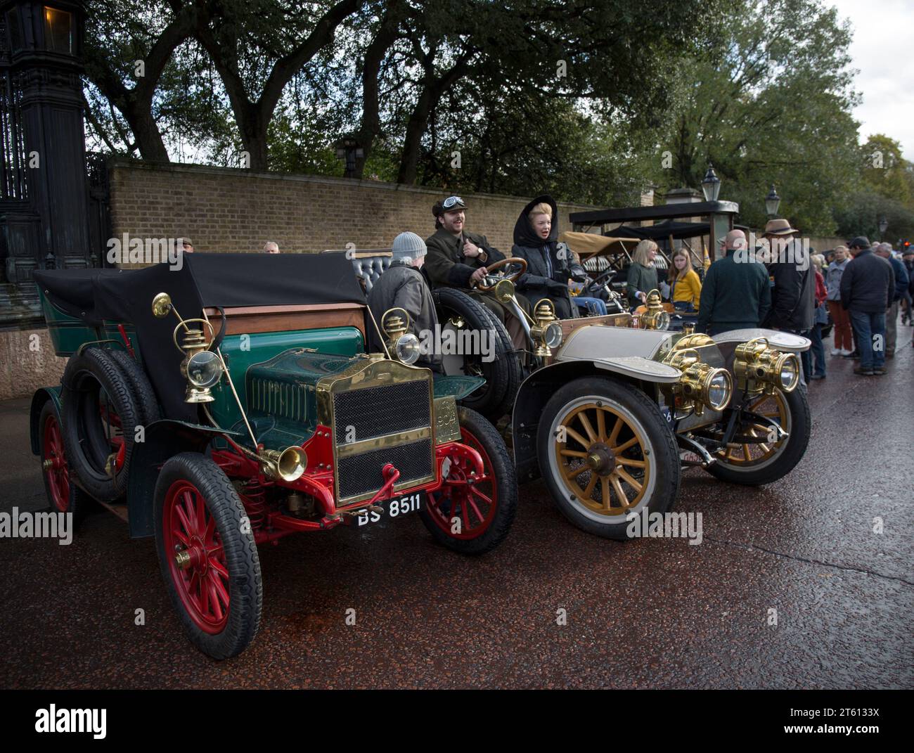 Concours Marlborough Road St James's London London à Brighton Veteran car Run Banque D'Images