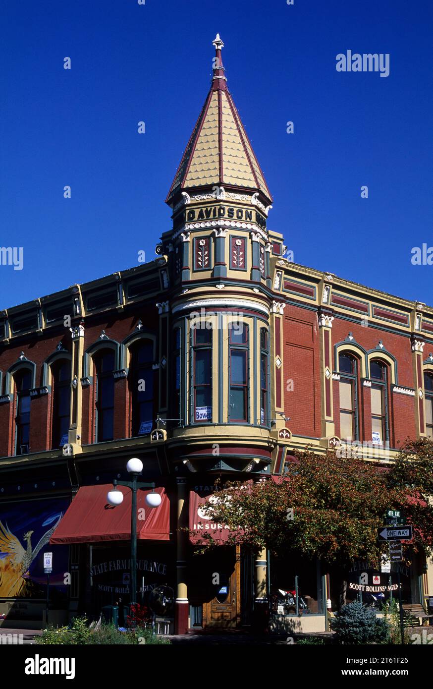 Davidson (1889), Bâtiment Ellensburg, Washington Banque D'Images