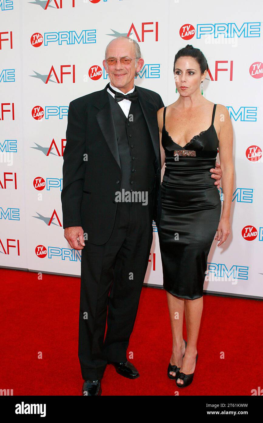 Christopher Lloyd et sa femme Lisa au TV Land PRIME 37th AFI Life Achievement Award diffusé sur TV Land le 19 juillet 2009 à 9:00PM et/PT - arrivées aux studios Sony de Culver City, CA le 11 juin 2009. Crédit photo : Joseph Martinez / Picturelux Banque D'Images