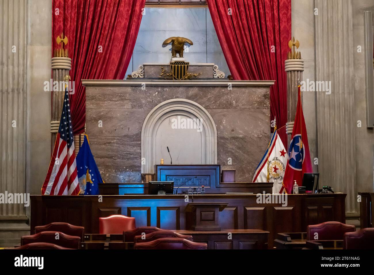 Nashville, TN, USA - 6 juillet 2022 : la grande salle de réunion de House Chamber dans le Capitole de l'État du Tennessee Banque D'Images