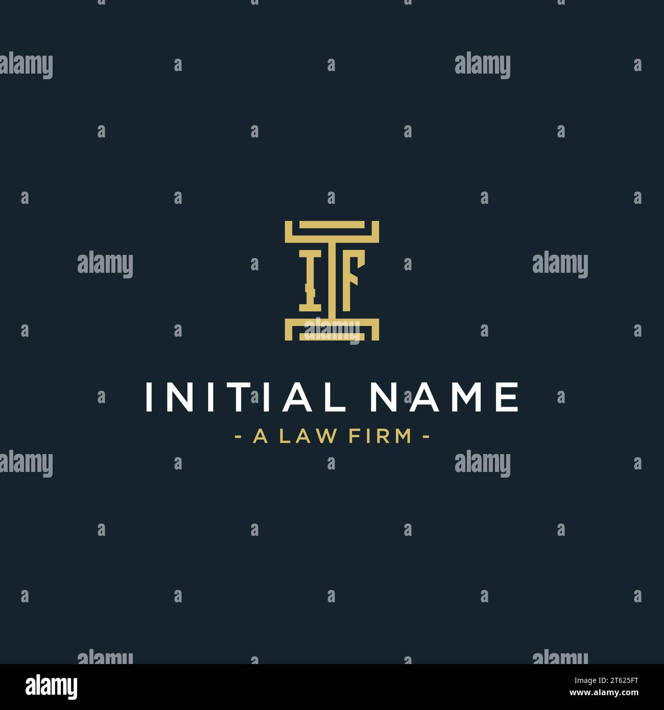 SI conception initiale de monogramme de logo pour juridique, avocat, avocat et cabinet d'avocats Illustration de Vecteur