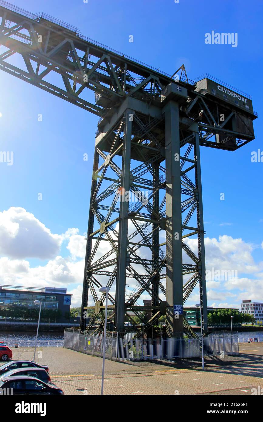 GLASGOW, ÉCOSSE - septembre 16 : la grue Finnieston était une grue cantilever désaffectée sur les rives de la Clyde à Glasgow, en Écosse, sur Septembe Banque D'Images
