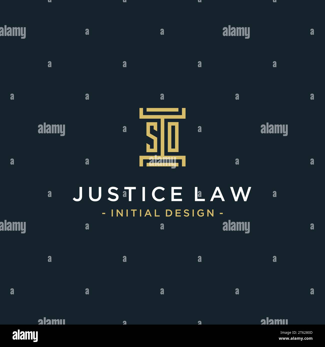 DONC conception initiale de monogramme de logo pour juridique, avocat, avocat et cabinet d'avocats Illustration de Vecteur