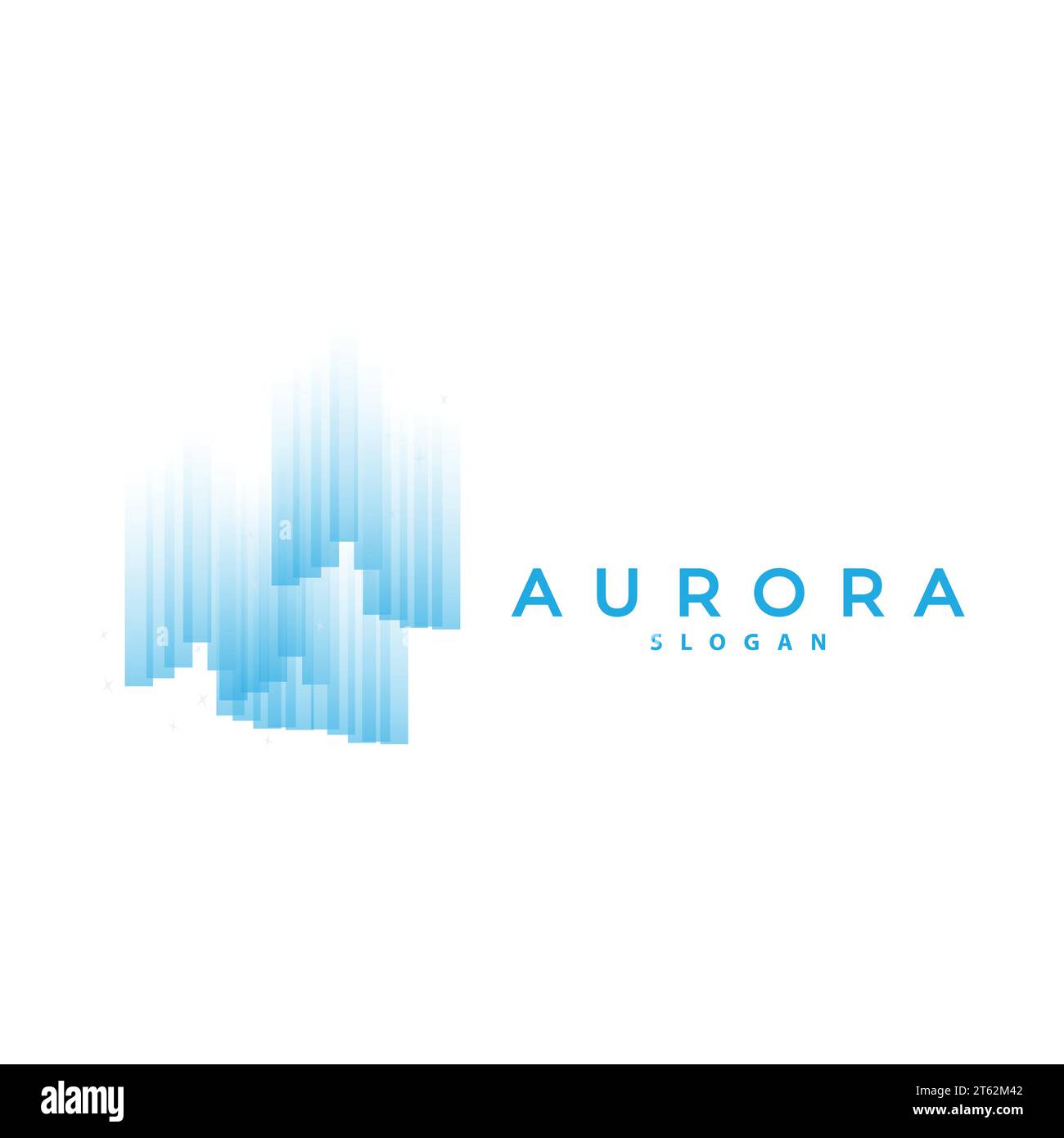 Logo Aurora, vecteur d'onde lumineuse, conception de paysage de nature, icône d'illustration de modèle de marque de produit Illustration de Vecteur