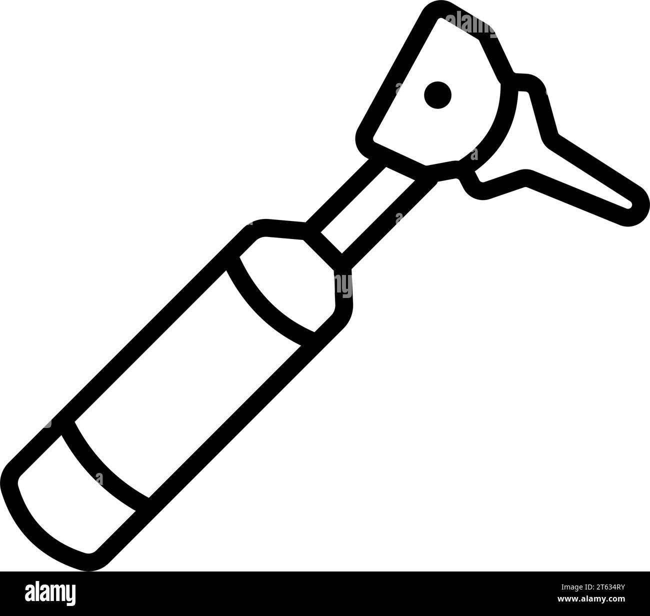 Icône otoscope. Illustration vectorielle linéaire de la collection hospitalière. Vecteur d'icône d'otoscope de contour. Symbole simple pour une utilisation sur le Web et les applications mobiles, logo, Illustration de Vecteur