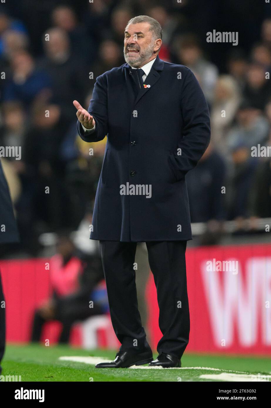 Londres, Royaume-Uni. 06 novembre 2023 - Tottenham Hotspur - Chelsea - Premier League - Tottenham Hotspur Stadium. Tottenham Hotspur Manager Ange Postecoglou. Crédit photo : Mark pain / Alamy Live News Banque D'Images