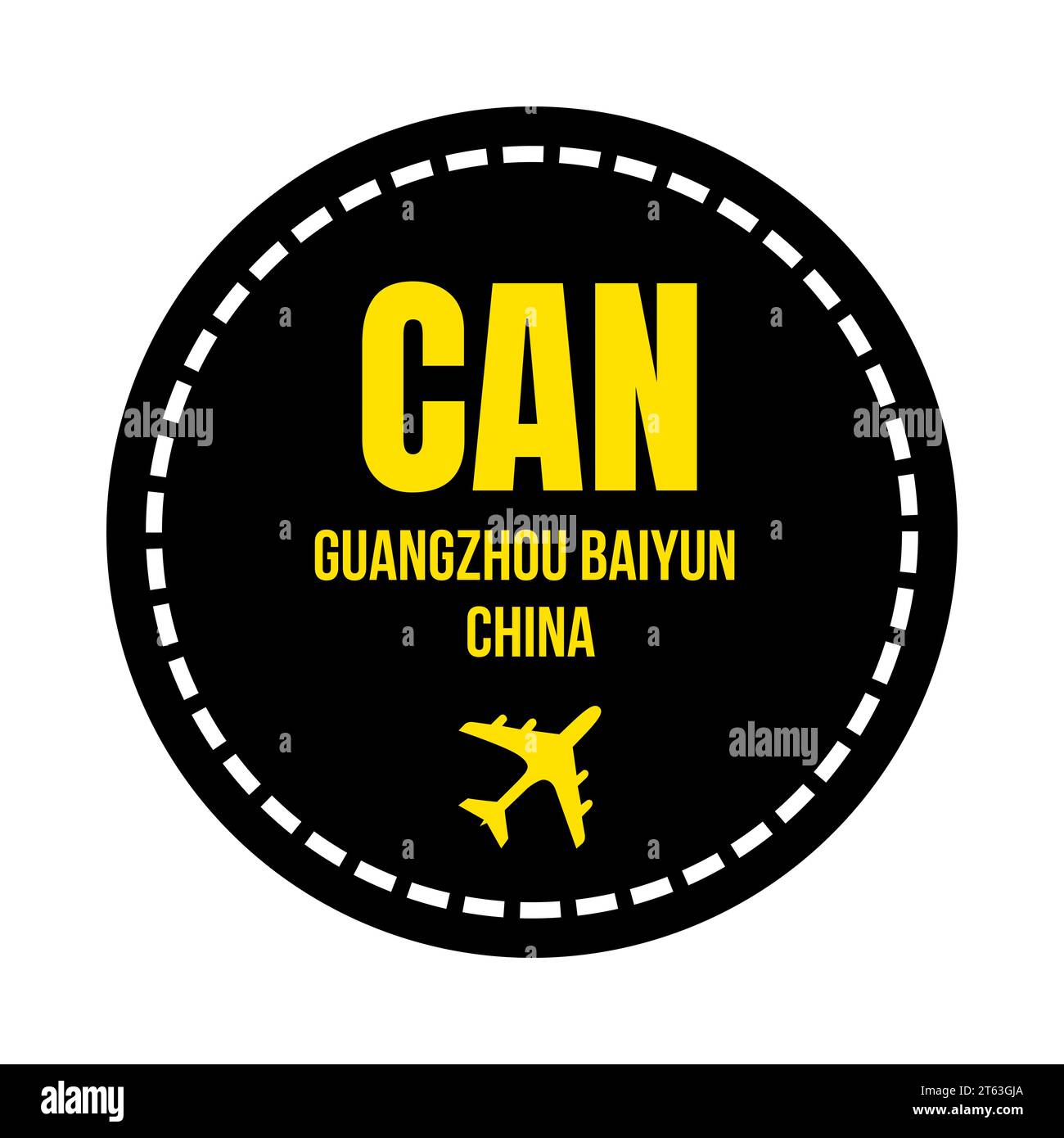 CAN Guangzhou icône de symbole d'aéroport Banque D'Images
