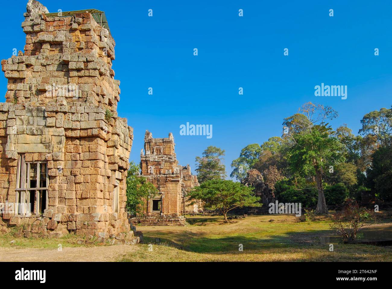 Prasat Suor Prat. Angkor Thom. Cambodge Banque D'Images