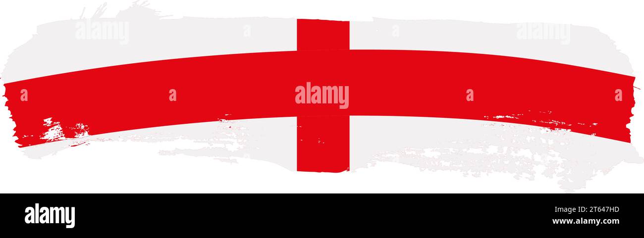 Forme de pinceau drapeau de l'Angleterre, illustration vectorielle sur un fond blanc Illustration de Vecteur