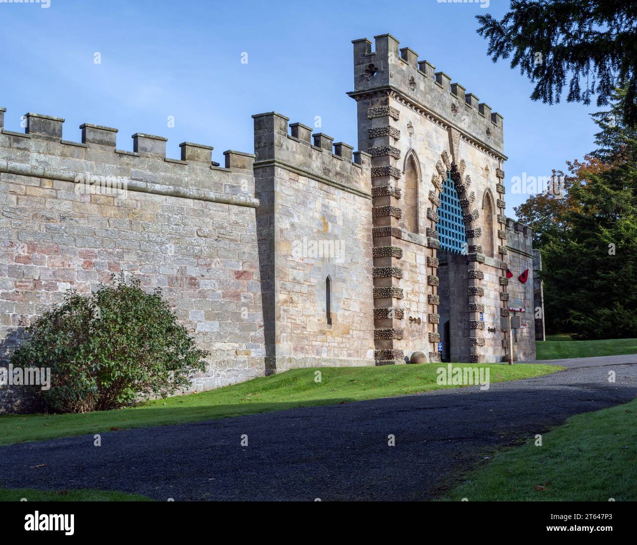 Ford Castle. Ford, Northumberland, Angleterre, Royaume-Uni Banque D'Images