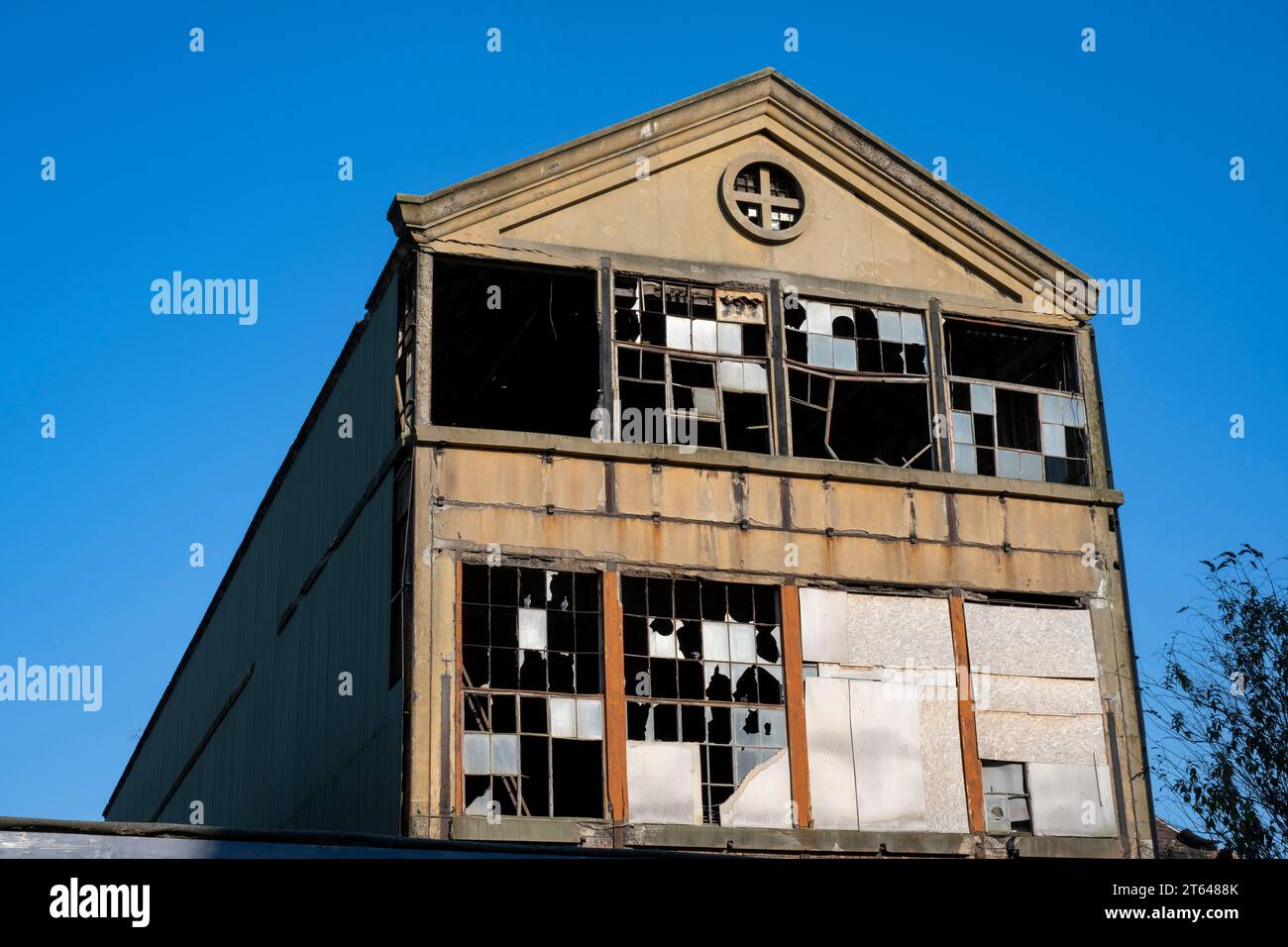 Derelict Factory, Darnall Rd, Sheffield Banque D'Images