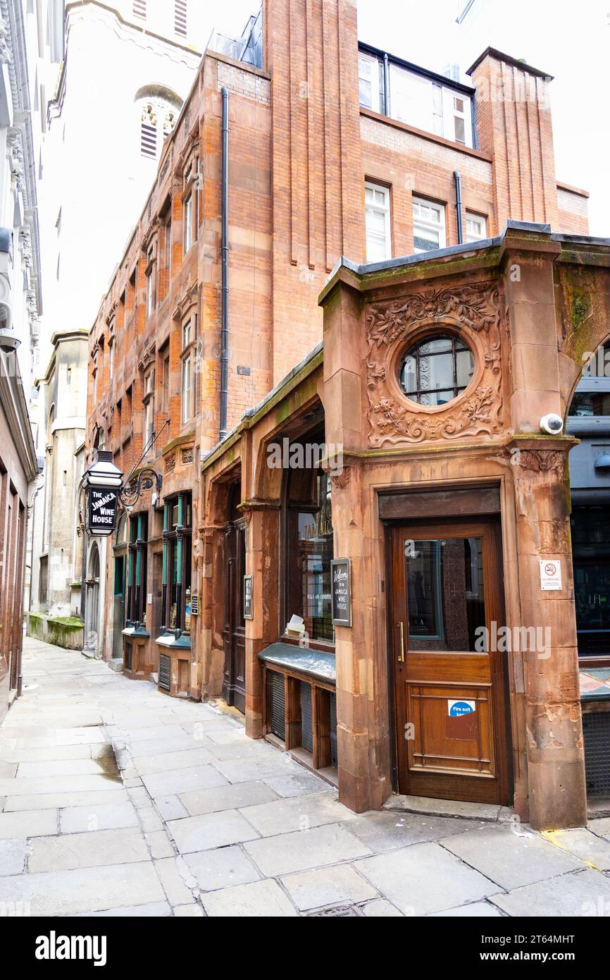 Avant de Todd's Wine Bar, le site de la première maison du café à Londres, Royaume-Uni Banque D'Images