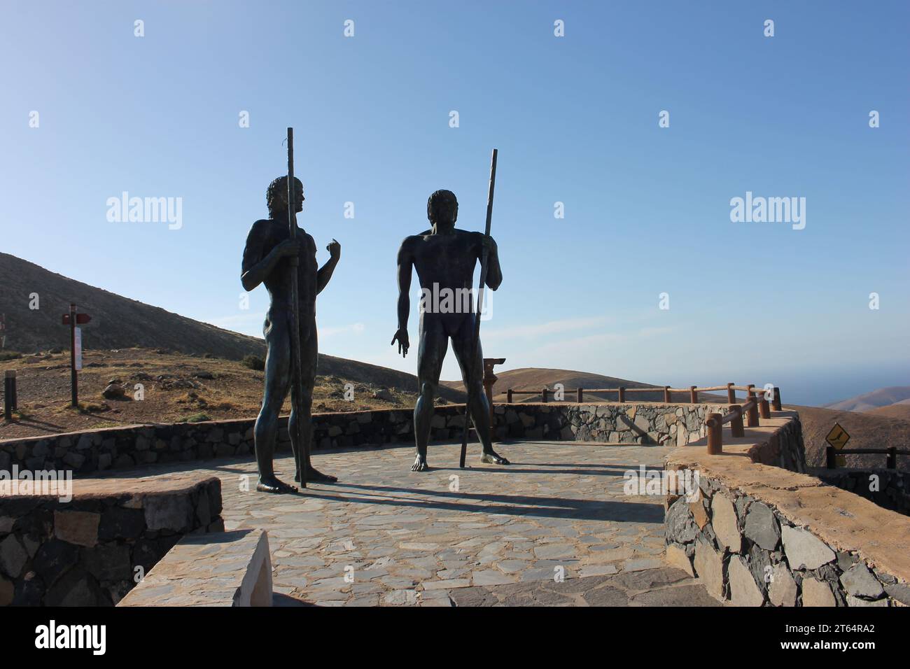 Les statues Morro Velosa dans le parc rural Betancuria à Fuerteventura Banque D'Images