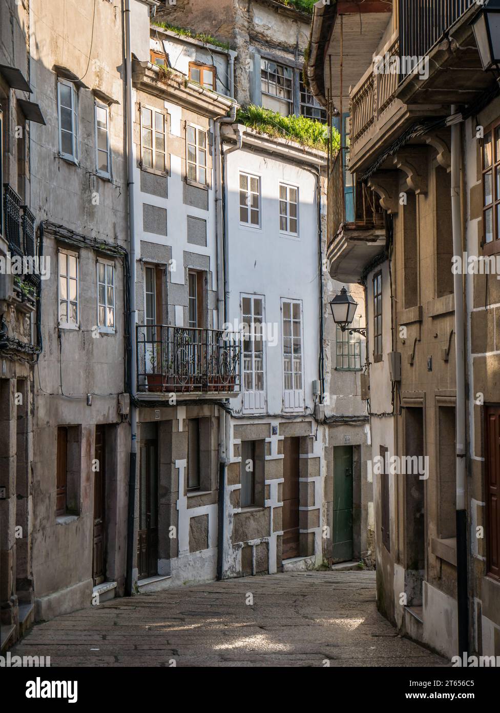 StreetView de la vieille ville de Viveiro, Lugo, Galice, Espagne Banque D'Images
