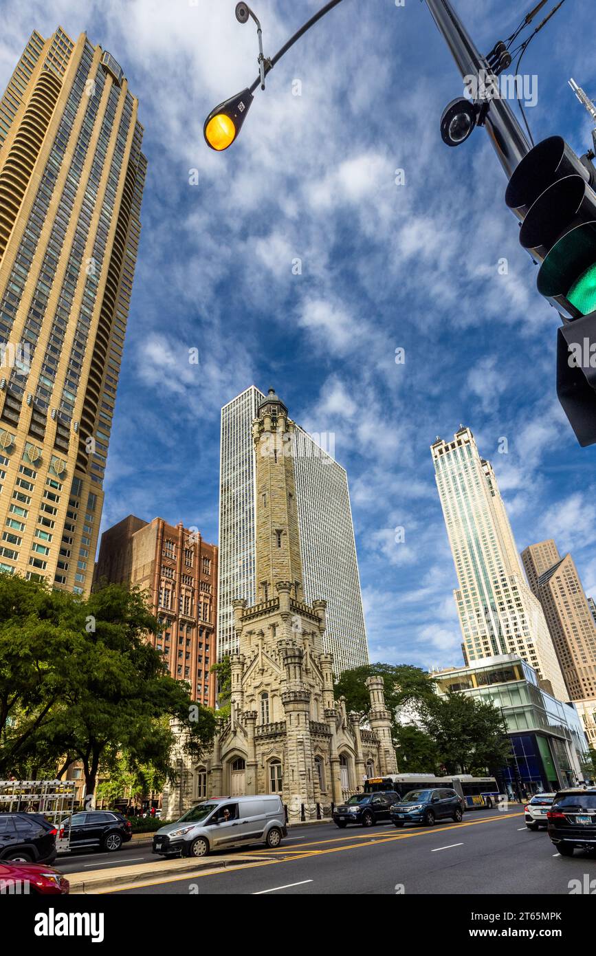 Château d'eau de Chicago, États-Unis Banque D'Images