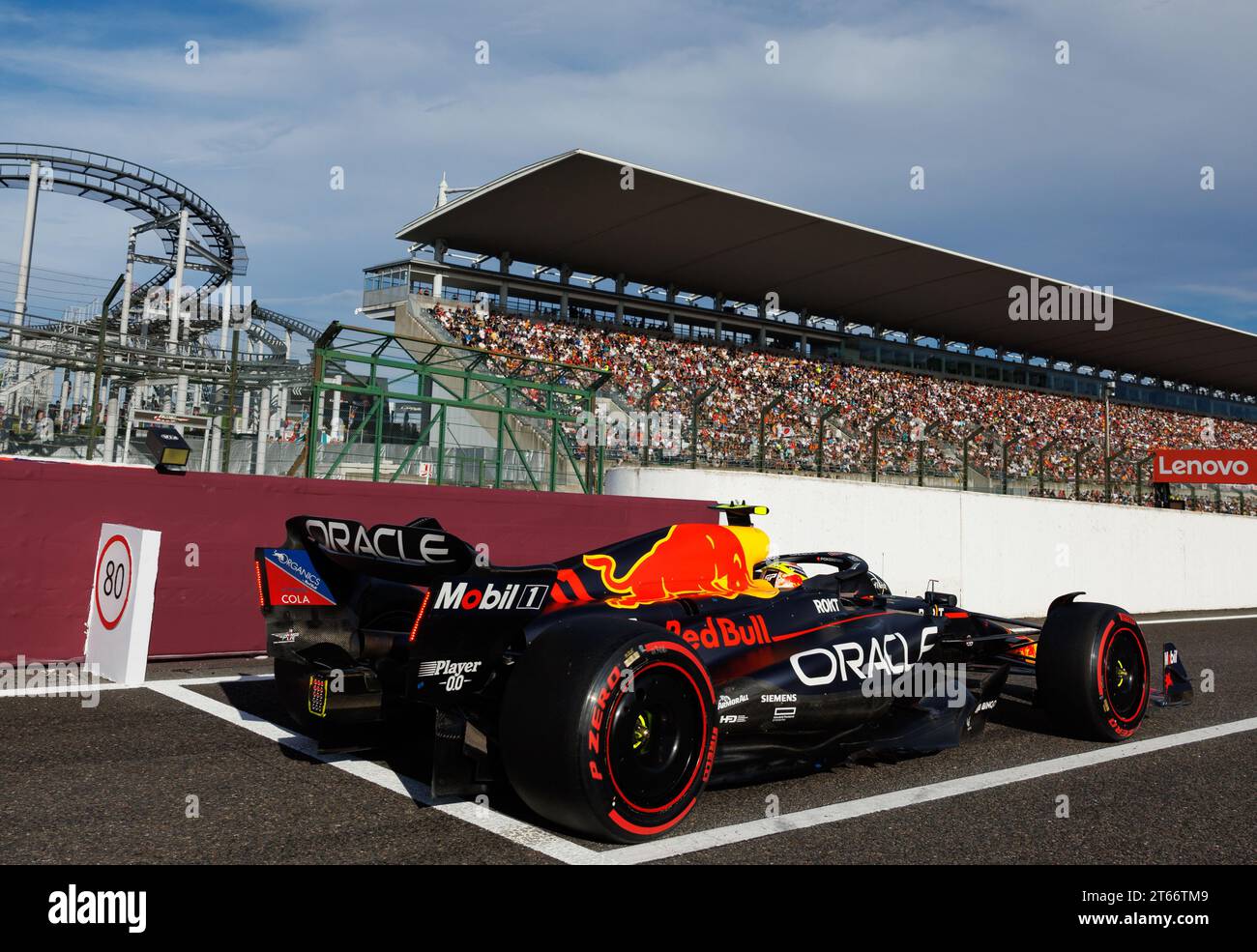 Circuit du Grand Prix de Suzuka, 9 novembre 2023 : Sergio Perez (MEX) de l'équipe Red Bull lors du Grand Prix de Formule 1 du Japon 2023. Banque D'Images