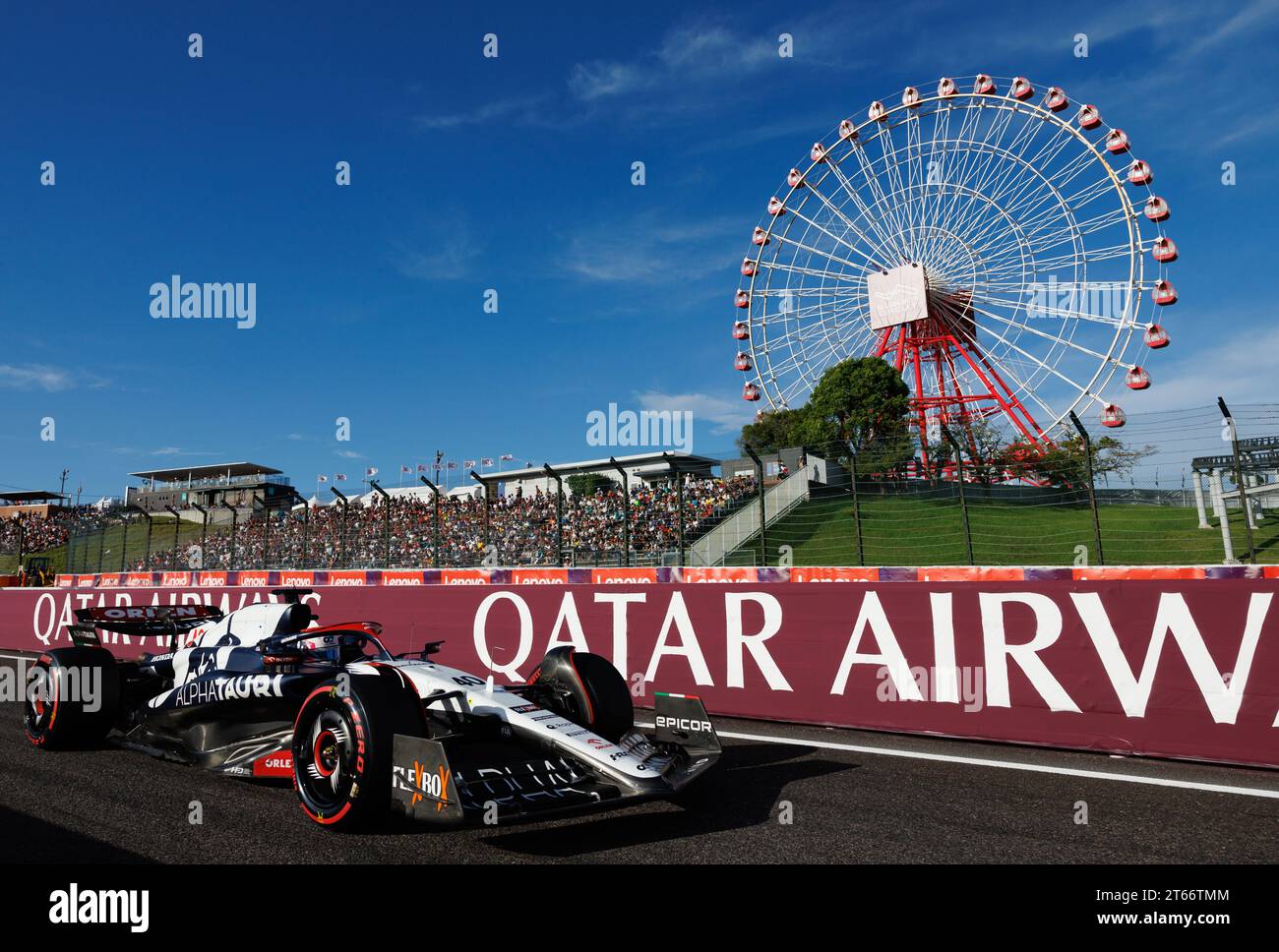 Circuit du Grand Prix de Suzuka, 9 novembre 2023 : Liam Lawson lors du Grand Prix de Formule 1 du Japon 2023. Banque D'Images