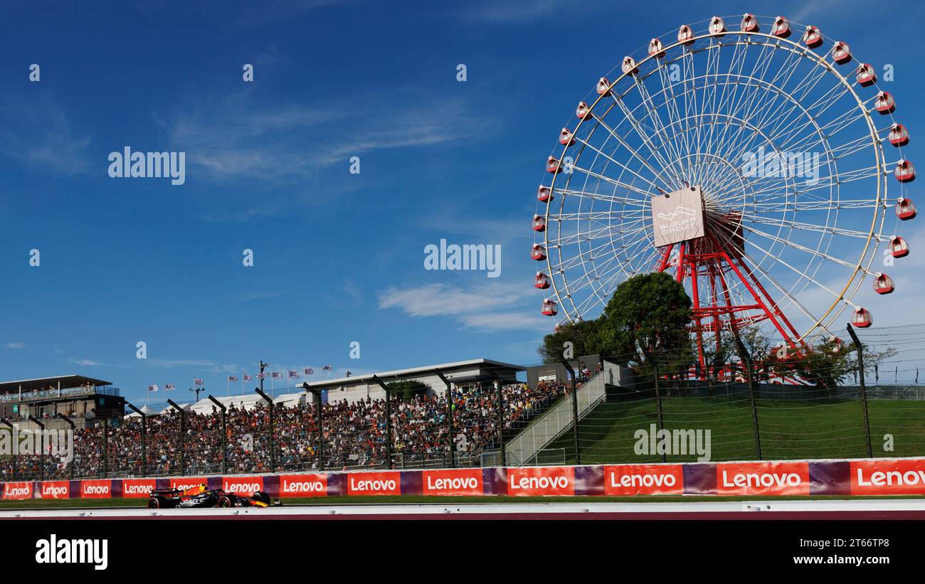 Circuit du Grand Prix de Suzuka, 9 novembre 2023 : Sergio Perez (MEX) de l'équipe Red Bull lors du Grand Prix de Formule 1 du Japon 2023. Banque D'Images