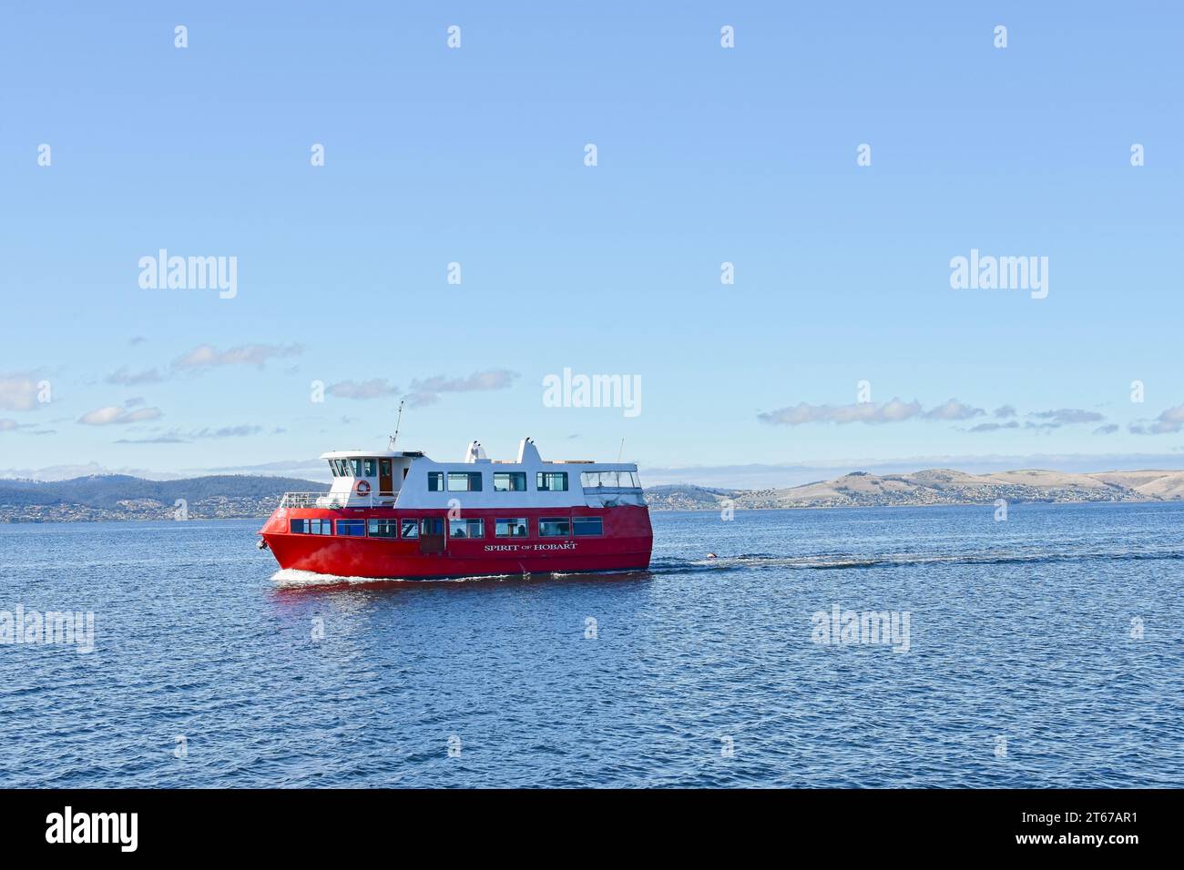 Hobart, Tasmanie, Australie, 06092023 : le ferry Spirit of Hobart sur la rivière Derwent. Banque D'Images