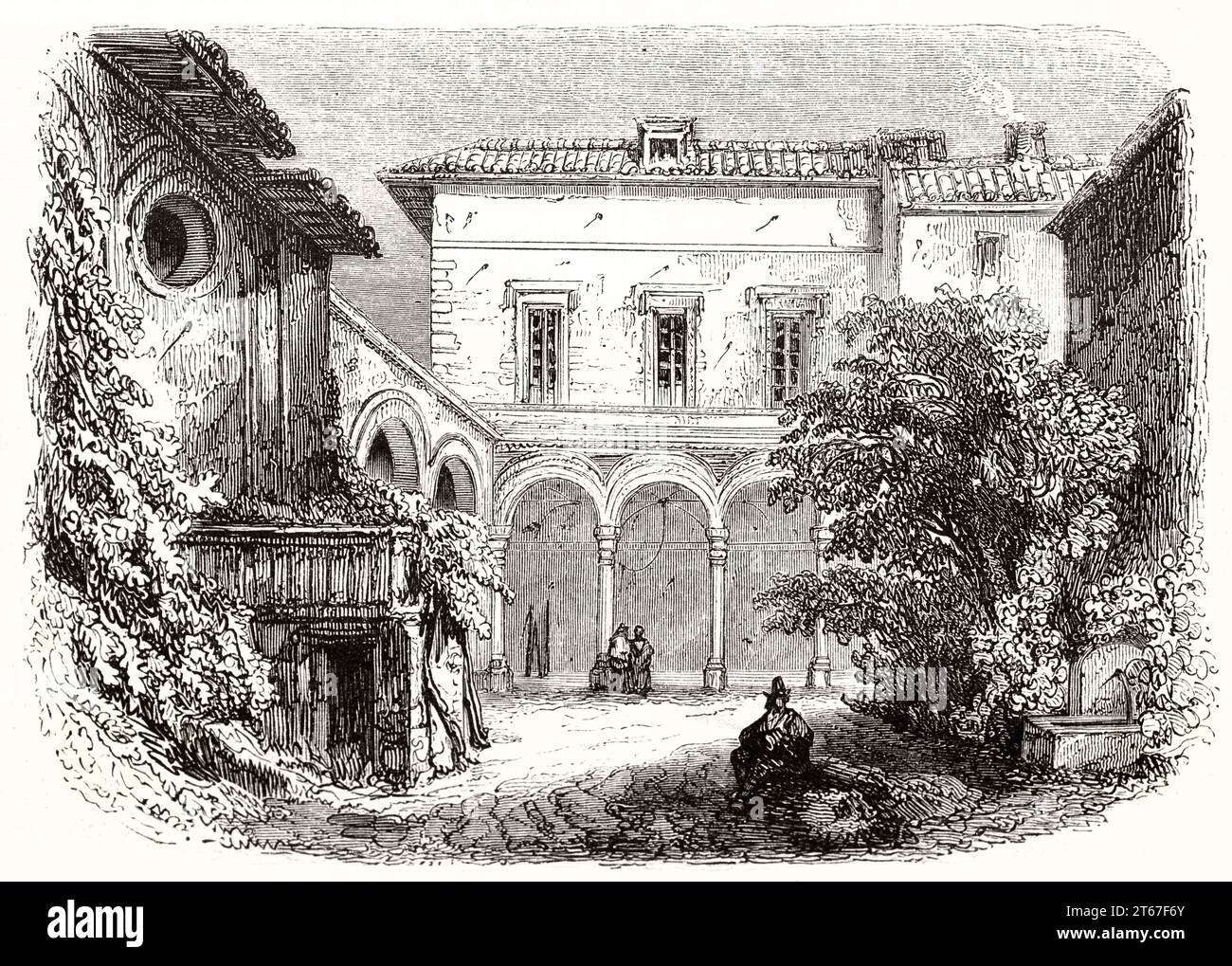 Séville, Siviglia, Espagne, Espagnol, maison, Christophe, Colomb, mort, mort, mort, vue, extérieur, édifice, bâtiment, architecture, portique, arc, arc Banque D'Images