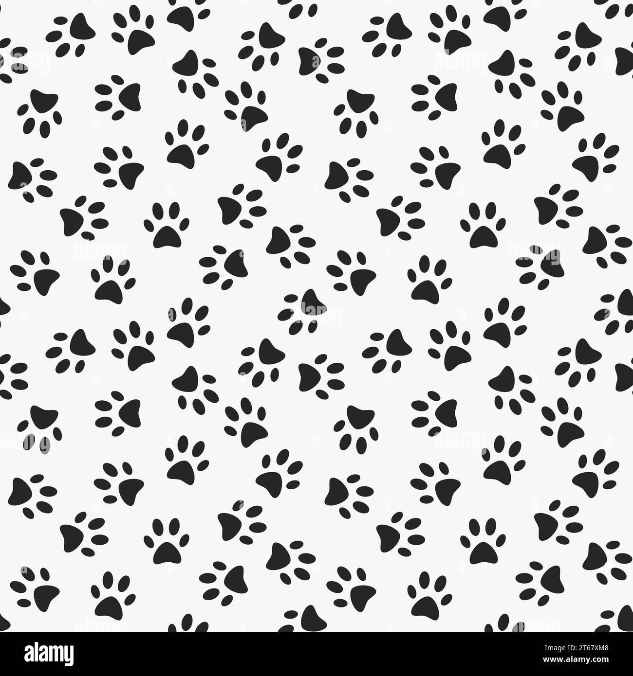 Motif ou texture sans couture de vecteur d'impression de patte de chien Illustration de Vecteur