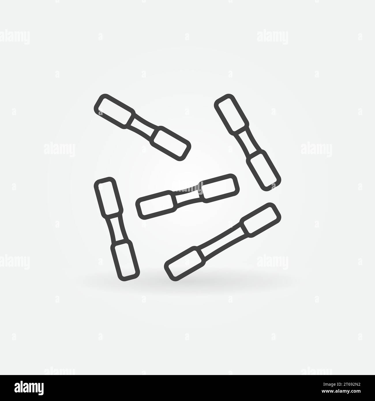 Icône de concept de vecteur de bactéries ou élément de logo dans le style de ligne mince Illustration de Vecteur