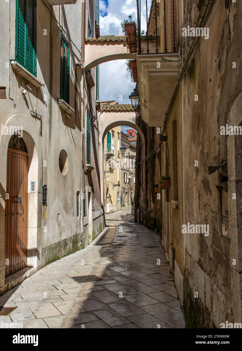 Sant'Agata de Goti, Italie - l'un des plus beaux villages du sud de l'Italie, Sant'Agata de Goti présente plusieurs ruelles et coins étroits Banque D'Images