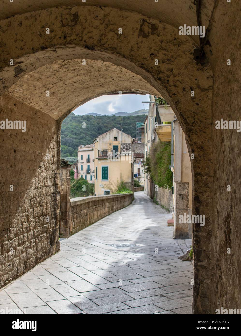 Sant'Agata de Goti, Italie - l'un des plus beaux villages du sud de l'Italie, Sant'Agata de Goti présente plusieurs ruelles et coins étroits Banque D'Images