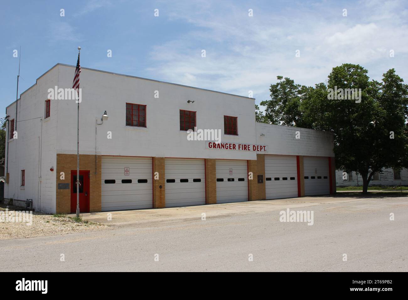 Granger TX : 7 juin 2023 - bâtiments historiques du centre-ville à Granger Texas Granger Fire Department Banque D'Images