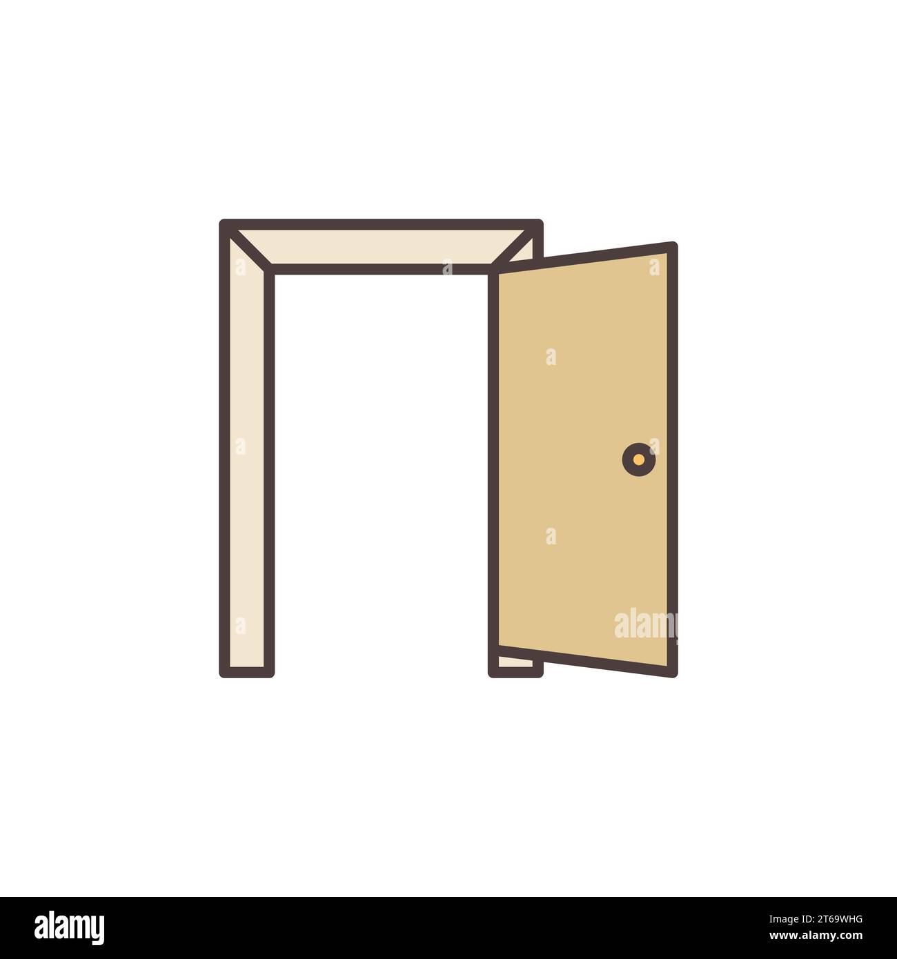 Concept de vecteur de porte icône colorée ou élément de logo Illustration de Vecteur