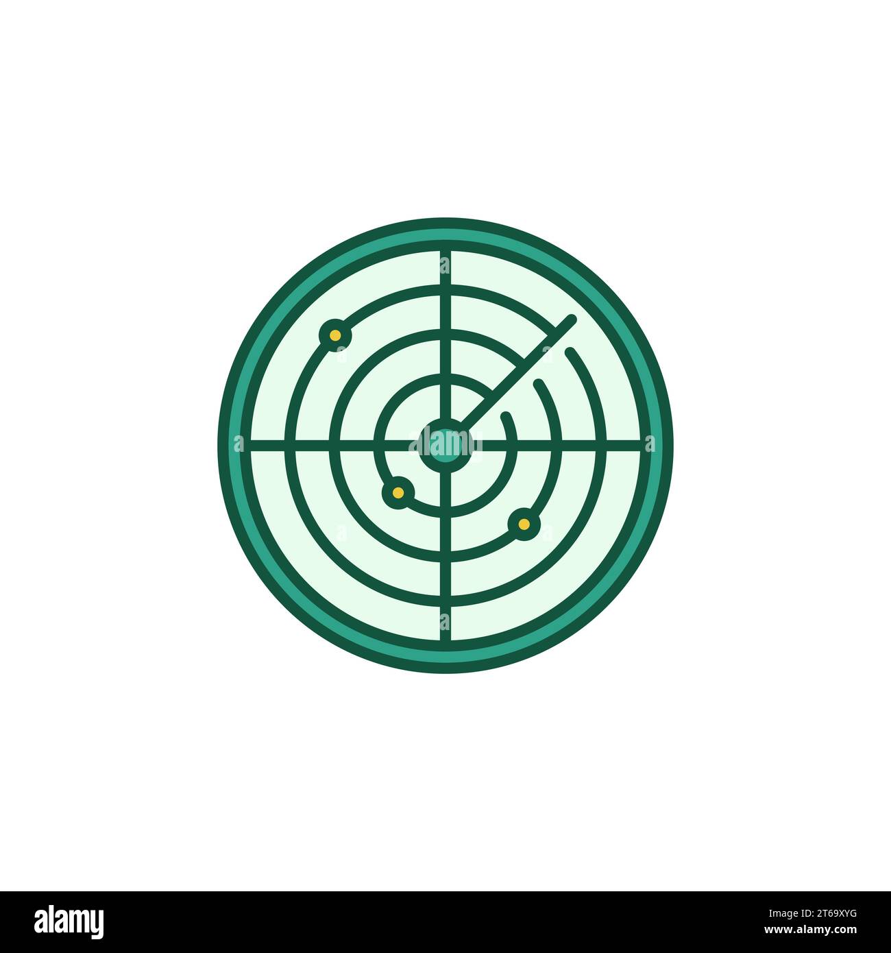 Vector Radar Afficher le concept vectoriel icône colorée circulaire ou élément de logo Illustration de Vecteur