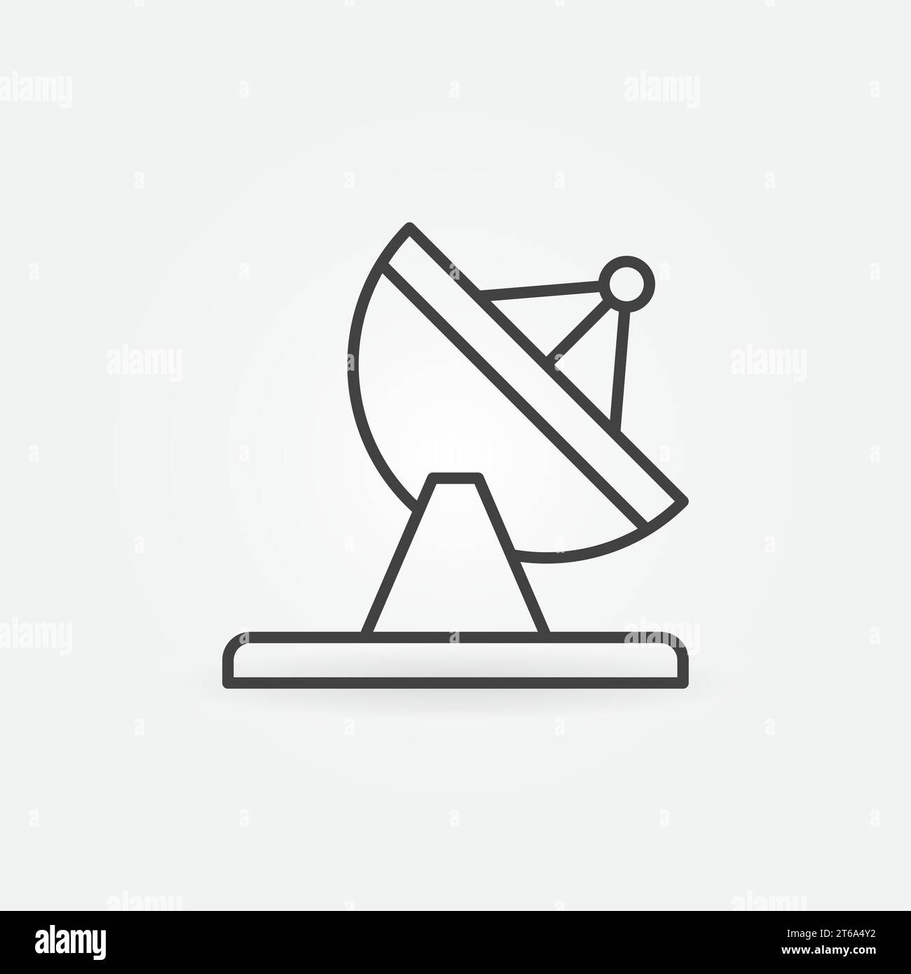 Icône de concept de ligne mince de vecteur de tour parabolique de satellite ou élément de conception Illustration de Vecteur