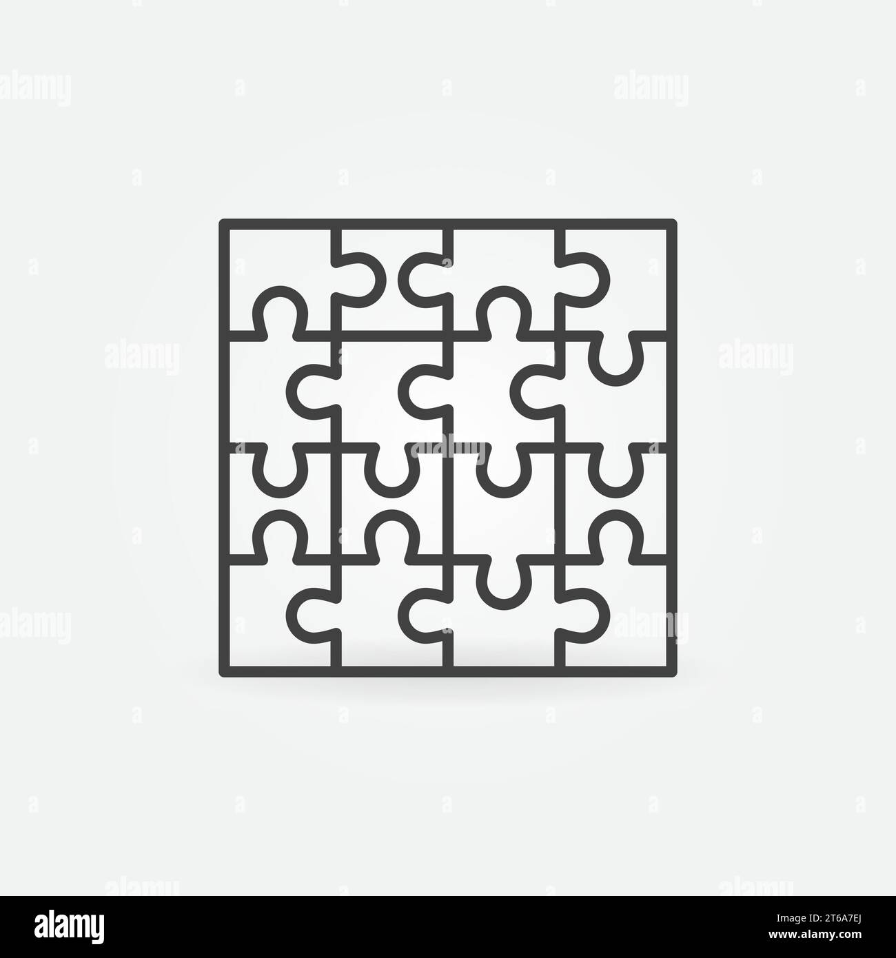 Jigsaw Puzzle vecteur icône de concept de ligne mince ou élément de conception Illustration de Vecteur