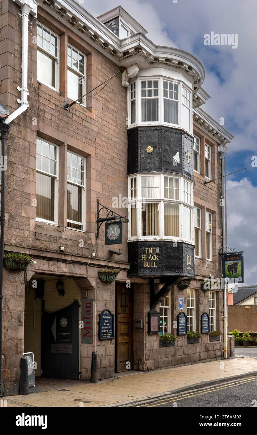 The Black Bull Inn, High Street, Wooler, Northumberland, Angleterre, ROYAUME-UNI. Banque D'Images