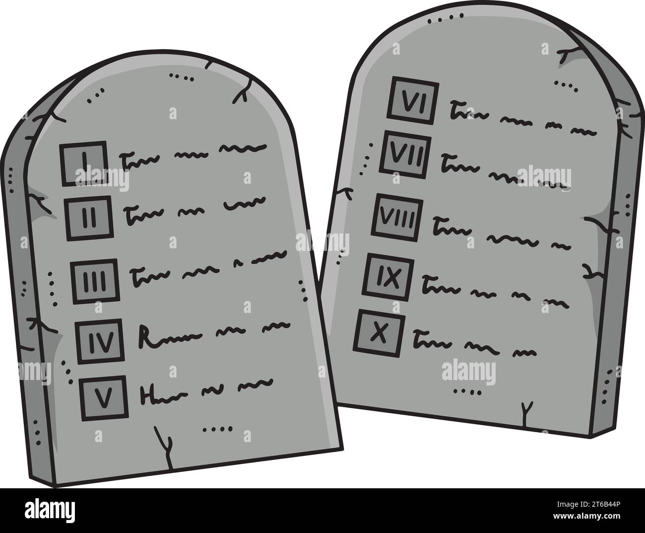 Christian dix Commandements Tablets Clipart Illustration de Vecteur