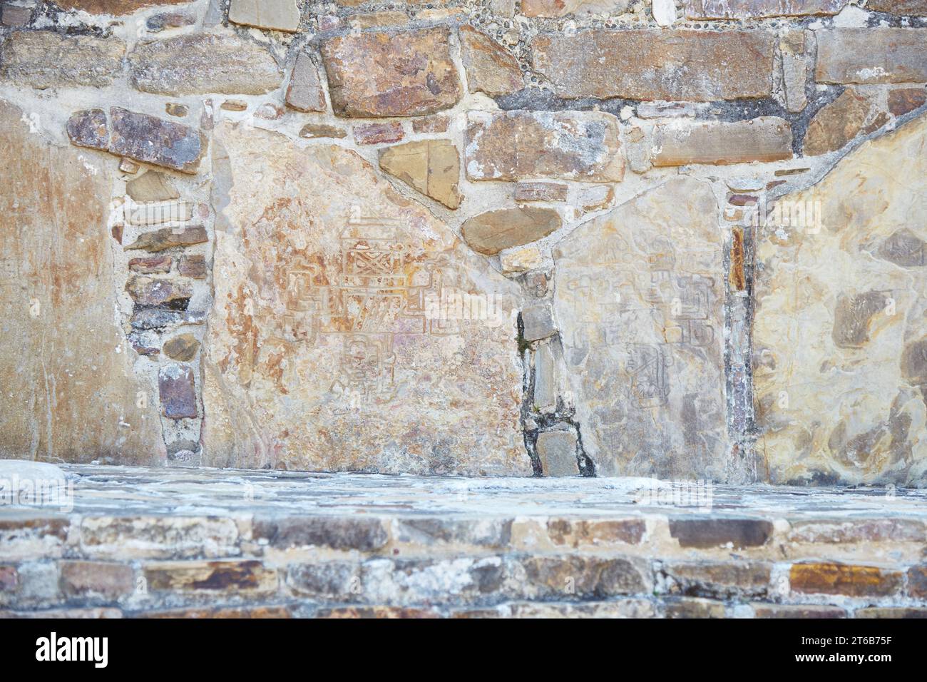 Les superbes ruines perchées de Monte Alban, l'ancienne capitale zapotèque Banque D'Images