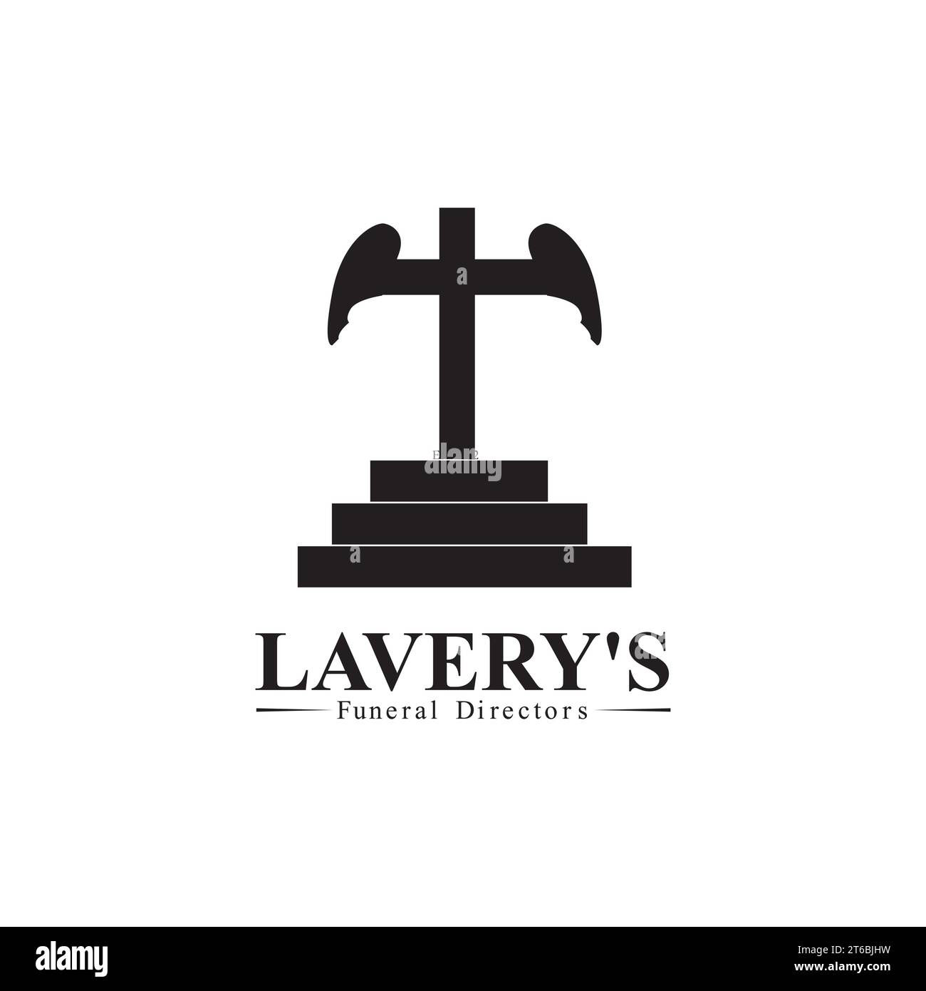 Funeral Directors logo Design , funérailles, crémation , enterrement, religieux Illustration de Vecteur