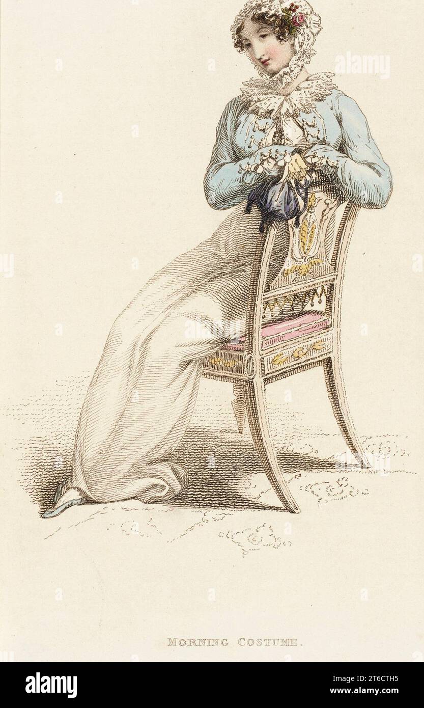 Assiette de mode (Costume du matin), 1812. Banque D'Images