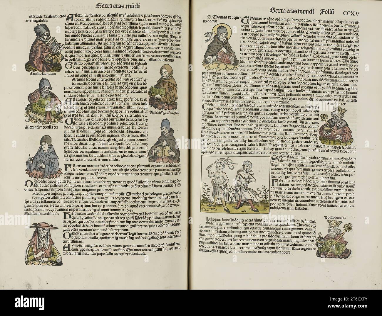 Sebastian Sebal Deux pages du Liber chronicarum, 1493. Le Liber chronicarum ou ...