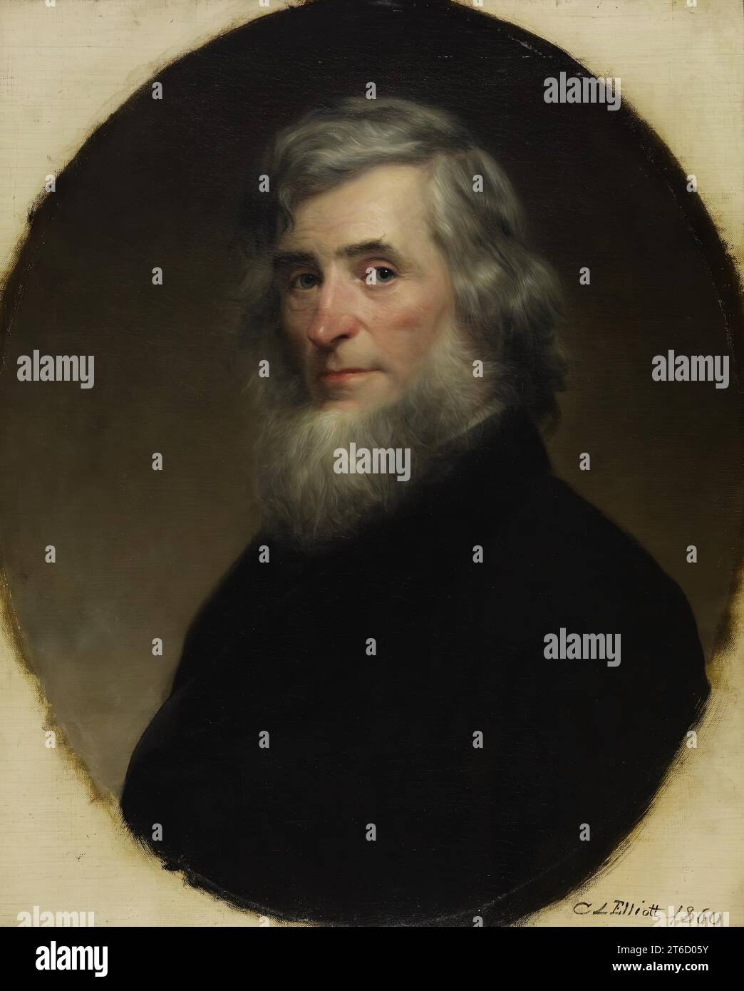 Portrait de Asher B. Durand, 1860. Banque D'Images