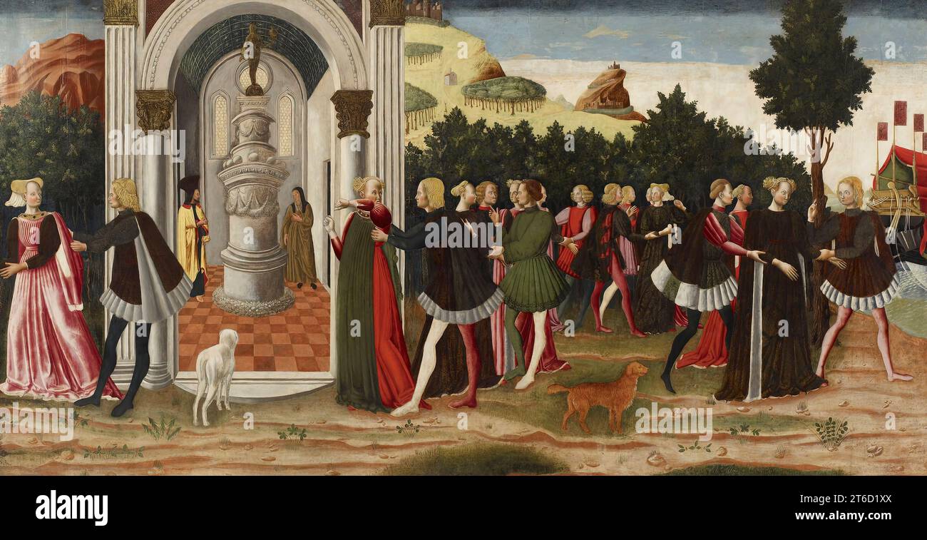 L'enlèvement d'Hélène de Cythère, c1468. Banque D'Images