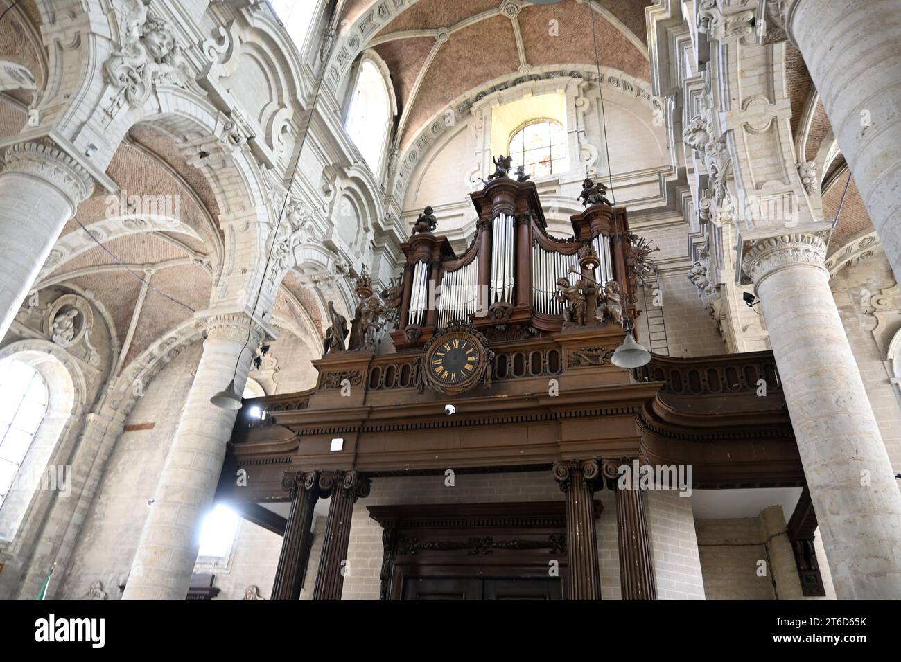 L'orgue à tuyaux à l'intérieur de l'église de St. Jean-Baptiste au Béguinage (Église Saint-Jean-Baptiste au Béguinage) – Bruxelles Belgique Banque D'Images L'orgue à tuyaux à l'intérieur de l'église de St. Jean-Baptiste au Béguinage (Église Saint-Jean-Baptiste au Béguinage) – Bruxelles Belgique Banque D'Images