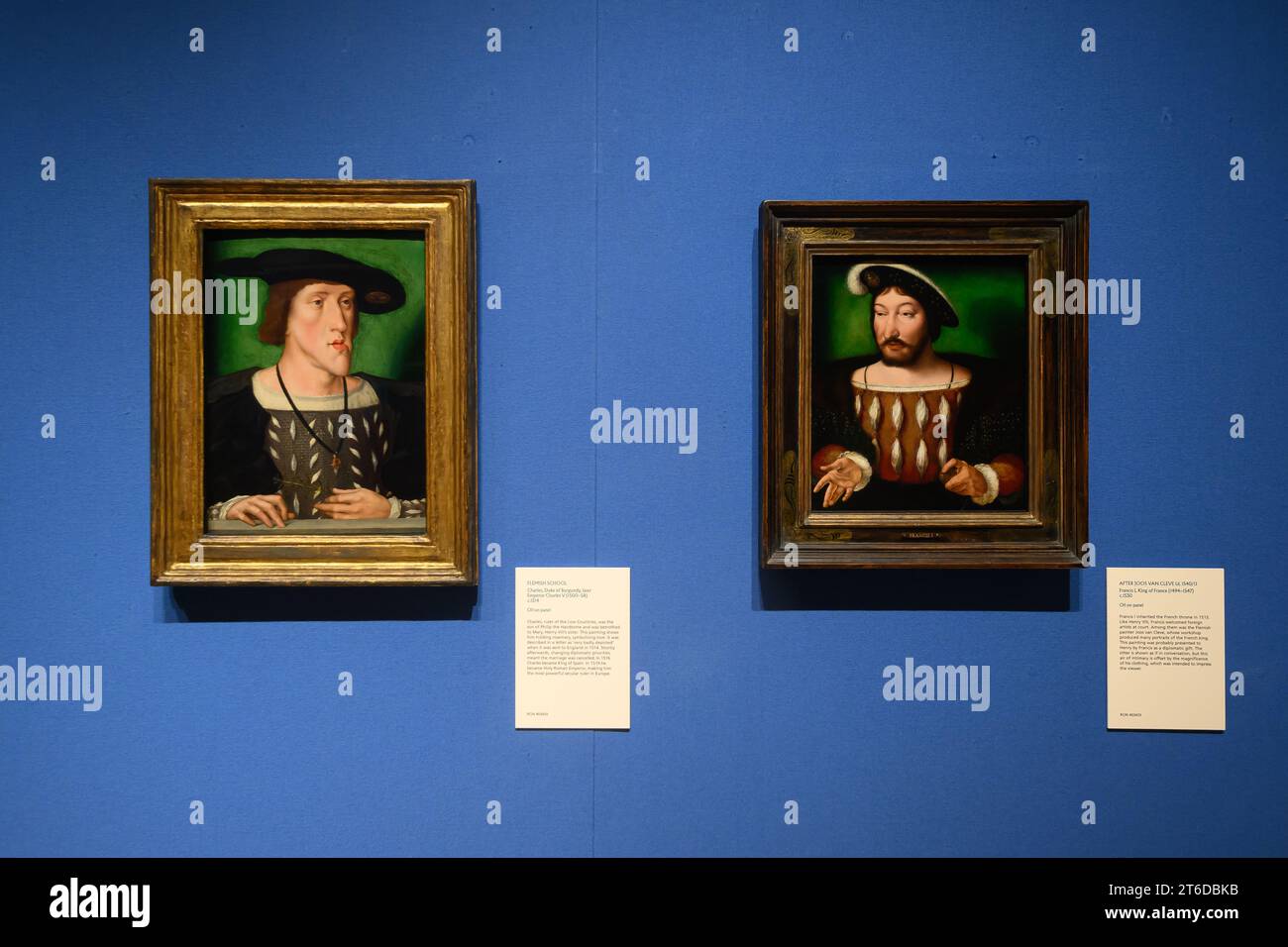 Londres, Royaume-Uni, le 9 novembre 2023, Une nouvelle exposition s'ouvre à la Queens Gallery de Buckingham Palace, Holbein, à la Tudor court. Hans Holbein était l'un des artistes les plus talentueux du 16e siècle. Dès son arrivée en Angleterre à la recherche de travail, il accède aux faveurs royales, choisit de peindre les portraits d'Henri VIII, de sa famille et de personnalités, parmi lesquelles Anne Boleyn et Sir Thomas More. L'exposition ouvre du 10 novembre au 14 avril 2024., Andrew Lalchan Photography/Alamy Live News Banque D'Images