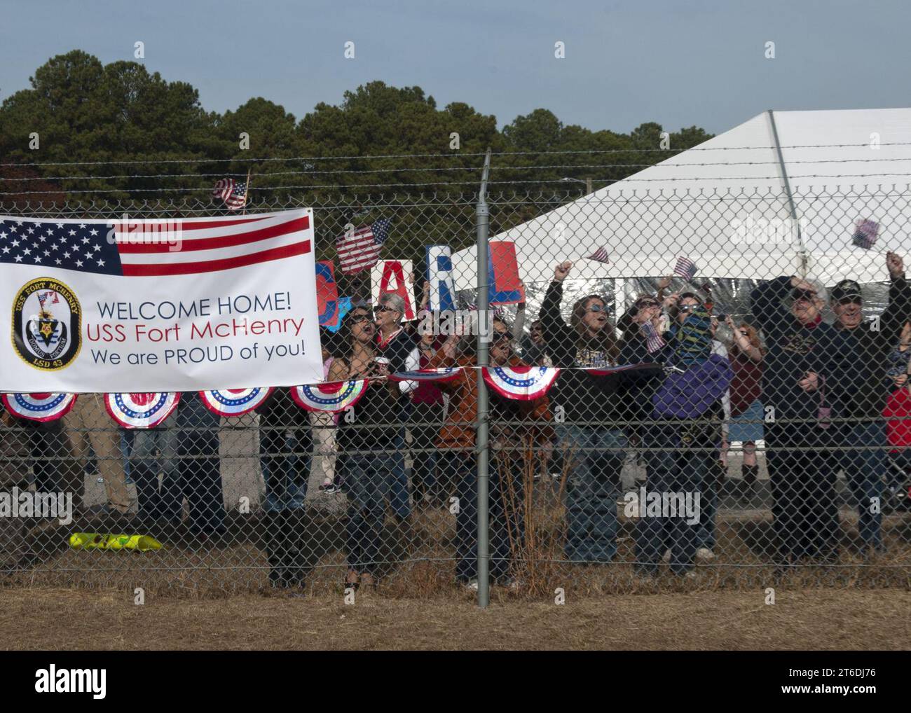 USS fort McHenry Homecoming 121130 Banque D'Images