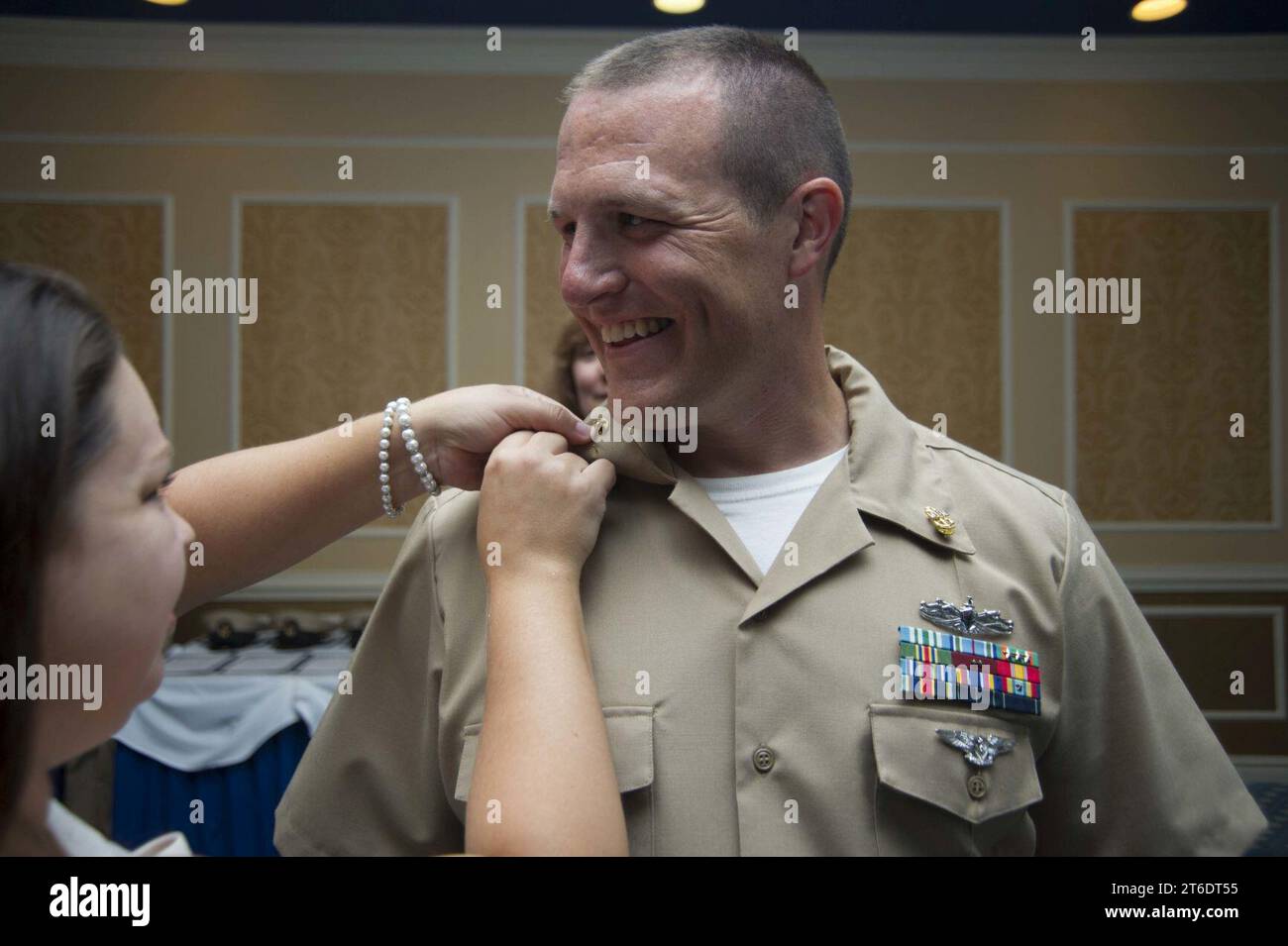 USS George Washington Chief Pinning 170915 Banque D'Images